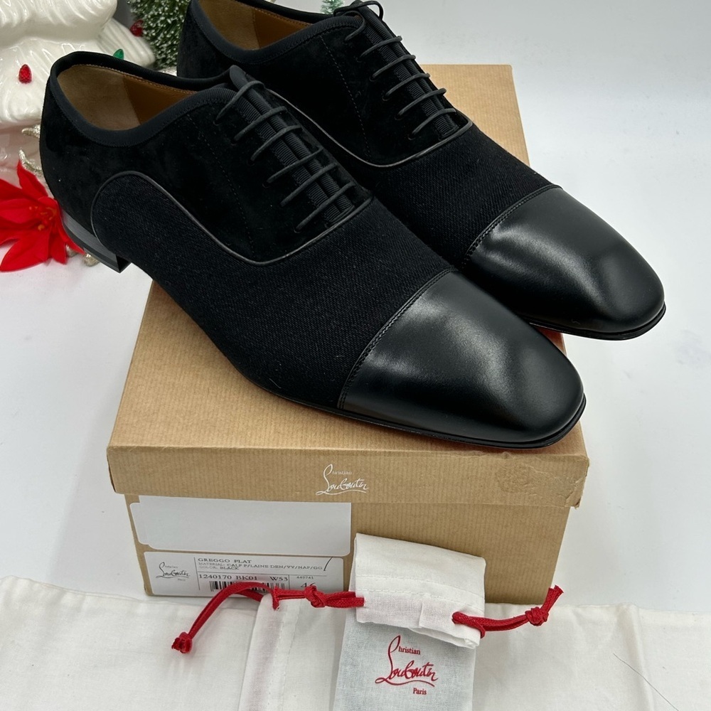 Christian Louboutin Mens Greggo  Flat Oxford size 46 made in Italy